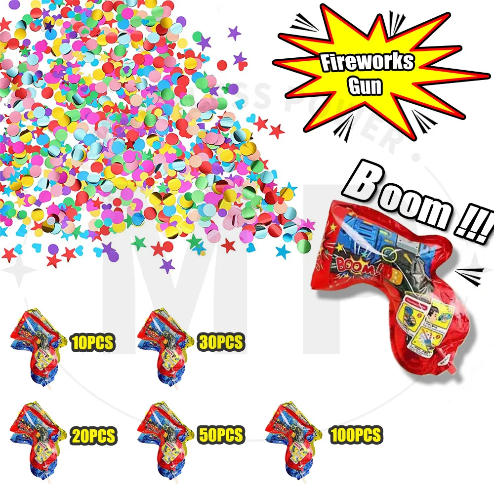 Confetti Cannon Tube - 10~100 peças Canhão de Confete Inflável