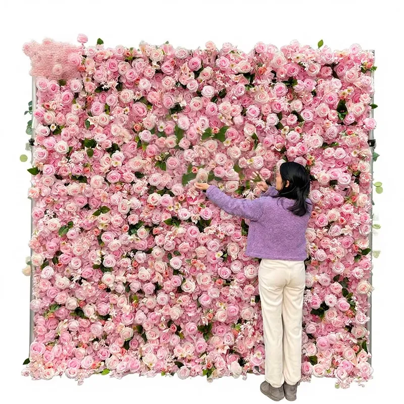 Flower Wall Panel - Painel de Flores Artificiais de Seda