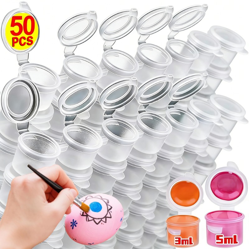 Plastic Cup 50Pcs - 10/30/50PCS Potes de Tinta Vazios, Mini