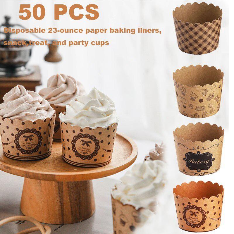 Plastic Cup 50Pcs - 50 unidades/pacote cupcake copos de papel
