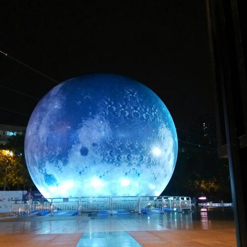 Led Balloon Light - Bola inflável gigante da lua azul
