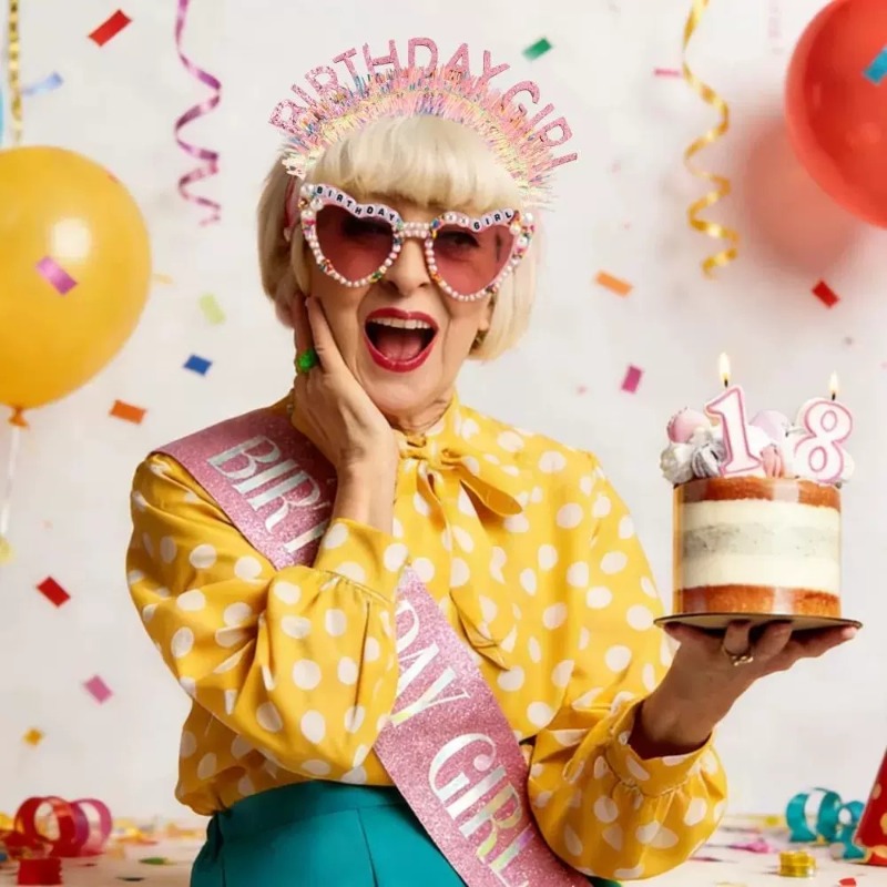 Conjunto de 3 Peças: Faixa de  - Birthday Sash Glitter avaliação e preço