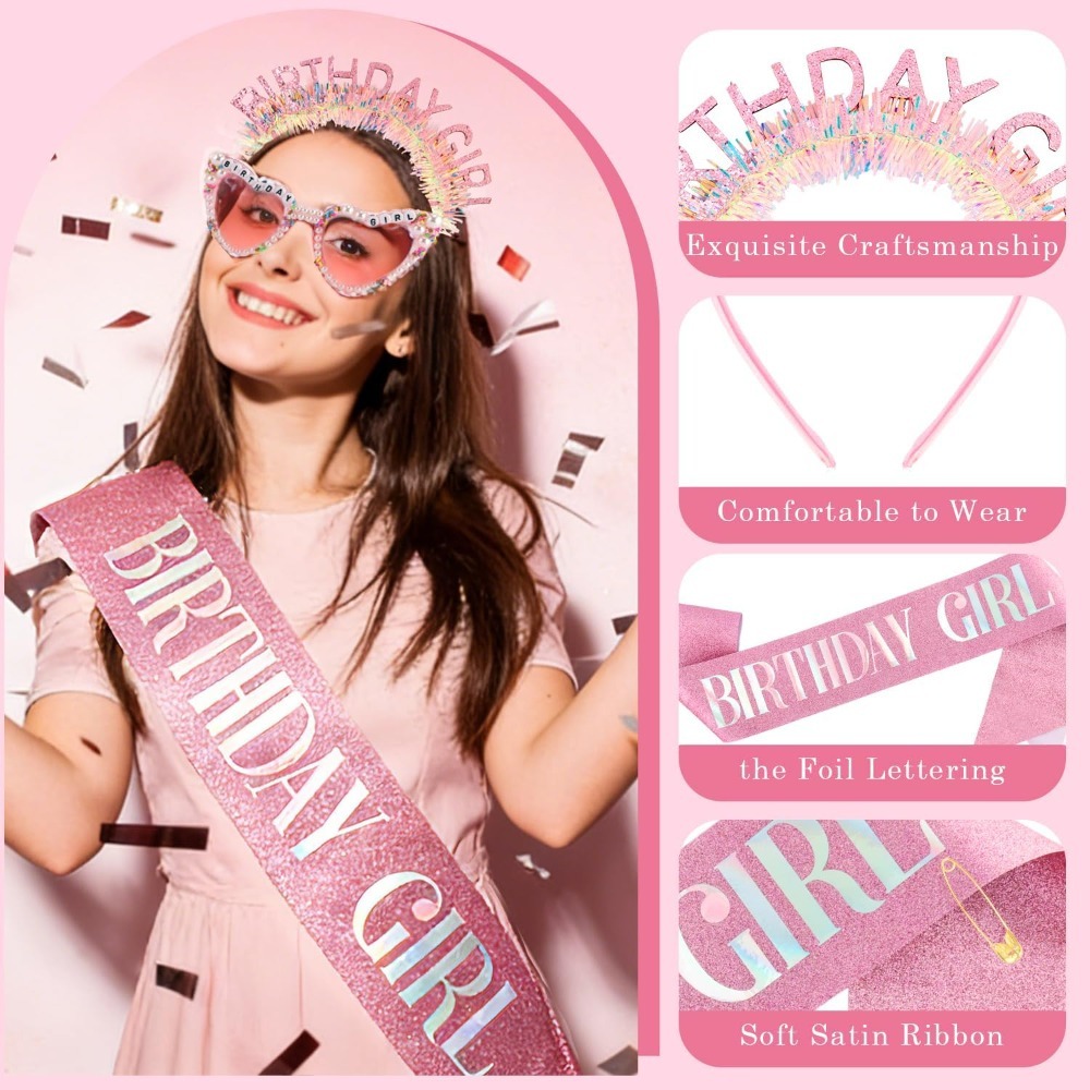 Faixa de Aniversário para Meni - Birthday Sash Glitter avaliação e preço