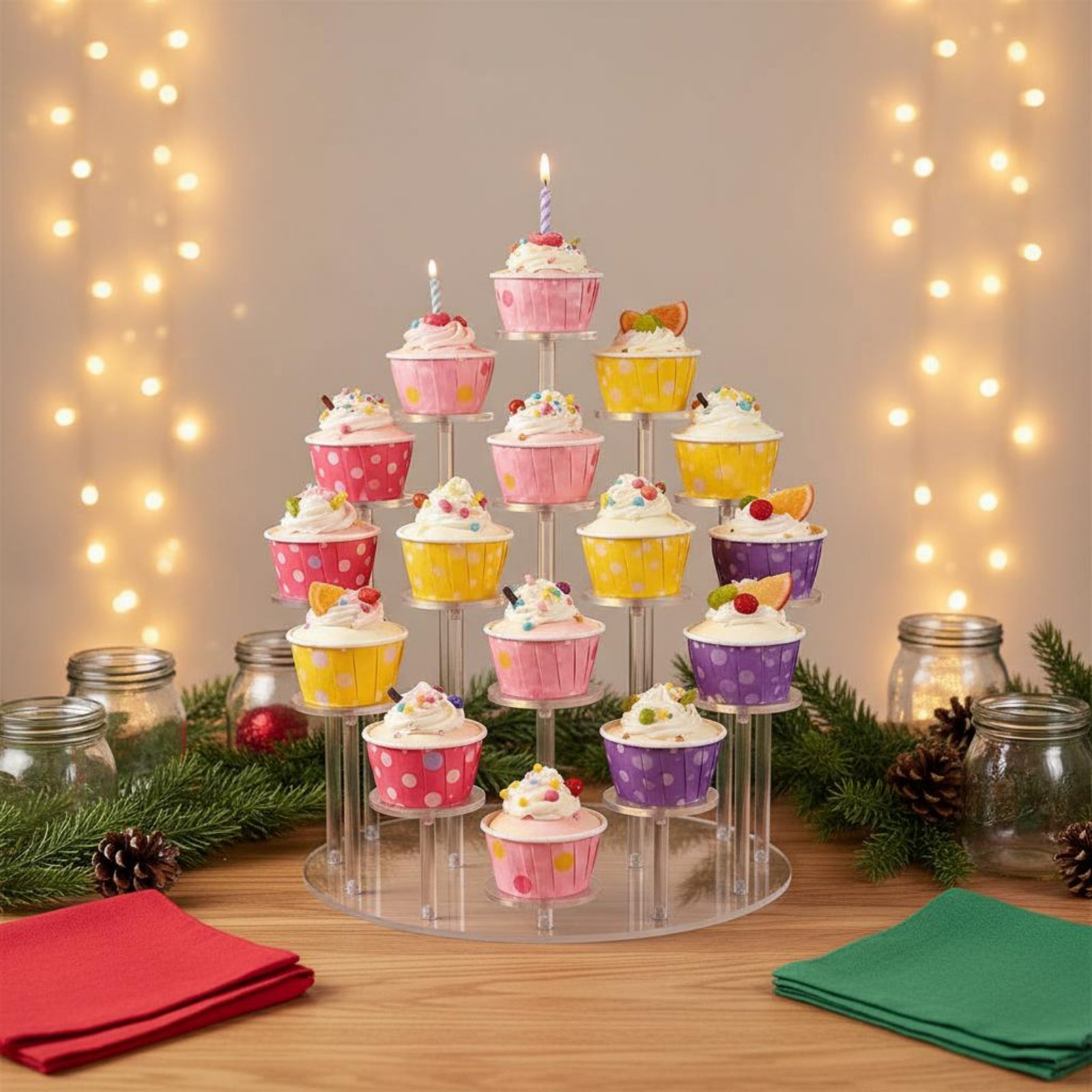Suporte de Cupcake Acrílico Tr - Cupcake Stand Tier avaliação e preço