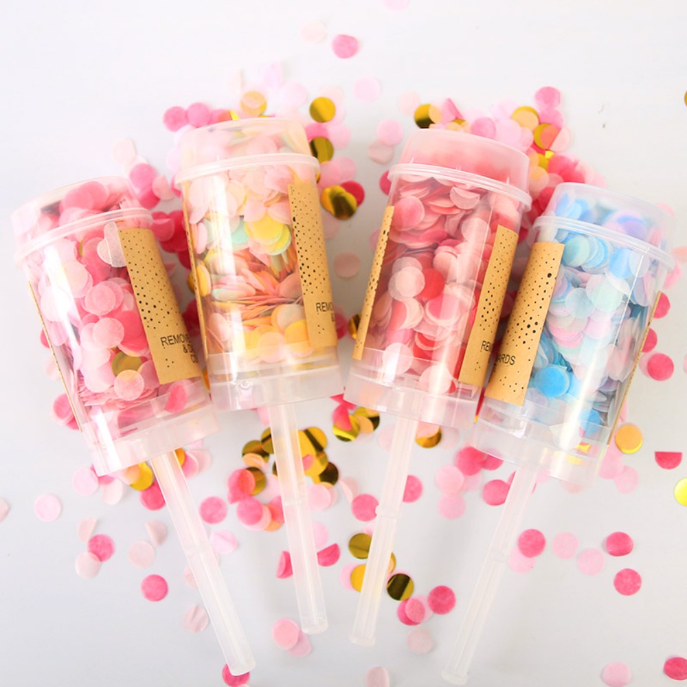 1 pçs redondo aniversário de a - Confetti Cannon Tube avaliação e preço
