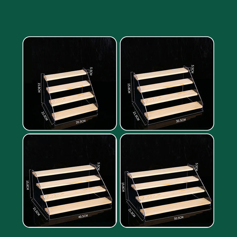 1-7 passos de madeira acrílica - Cupcake Stand Tier avaliação e preço