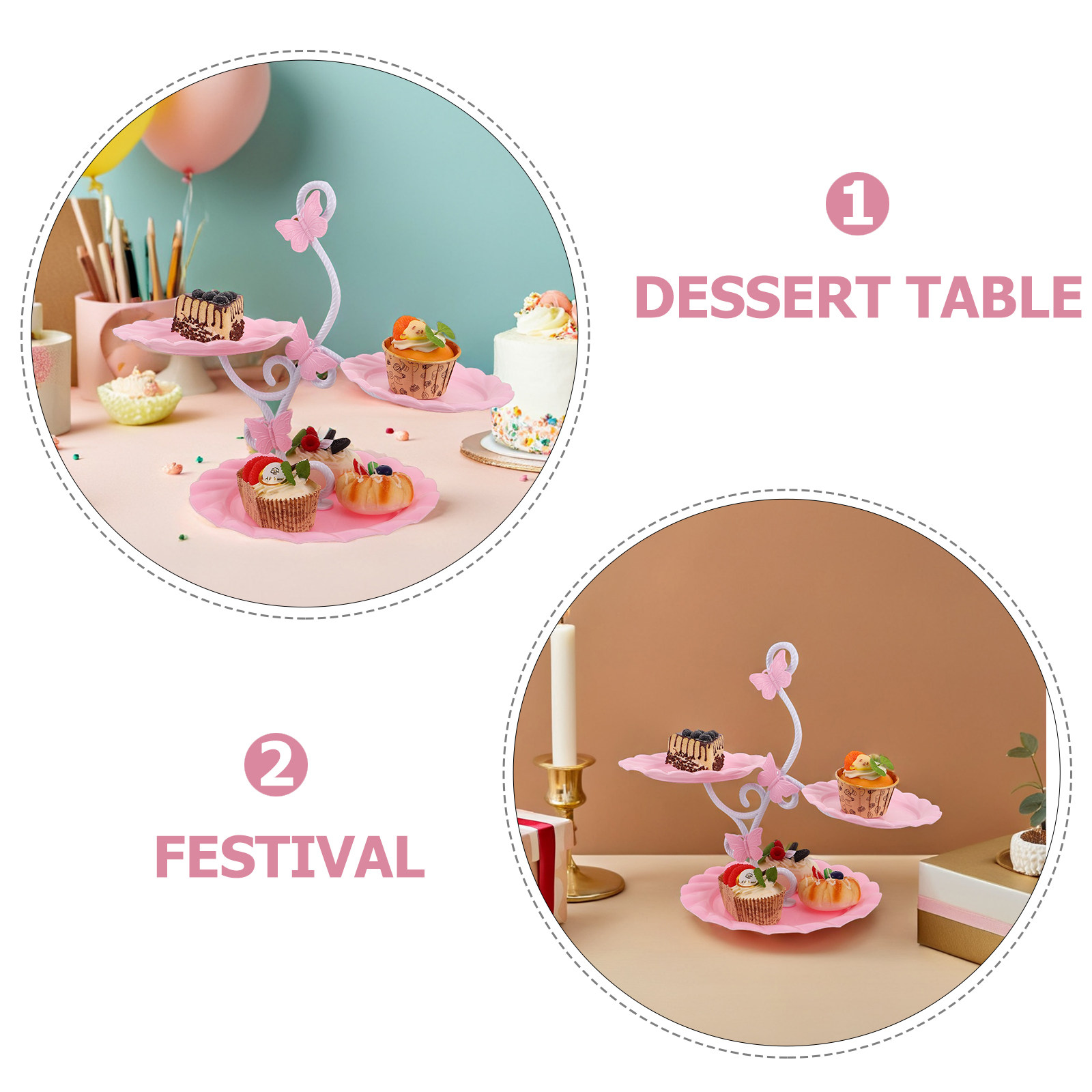 Suporte de Bolo de 3 Andares E - Cupcake Stand Tier avaliação e preço